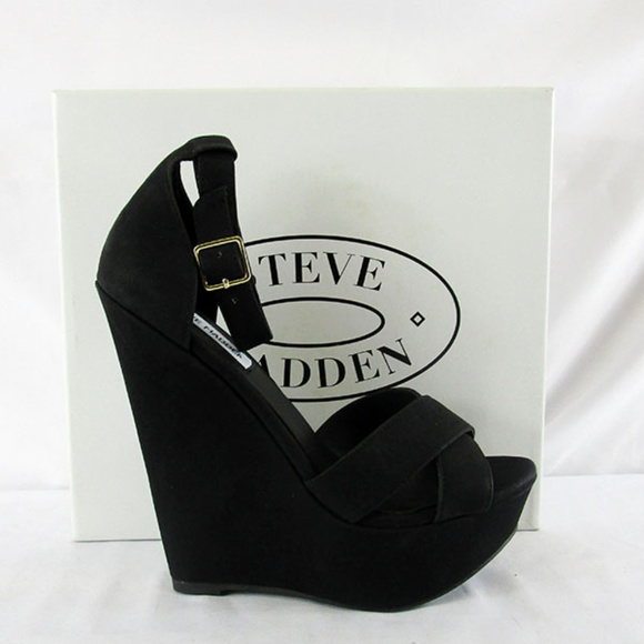 Steve Madden Shoes - Steve Madden Xenon Black Platforms 8